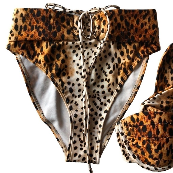 River Island Bikini Animal Print US Size 2 NWT - Picture 3 of 9